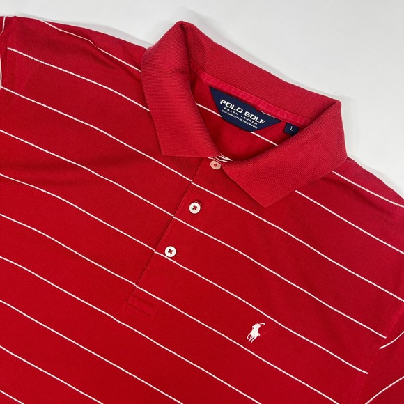 Polo Golf Ralph Lauren Other - Polo Golf Ralph Lauren Striped Polo Shirt Red White Size Large Pima Cotton